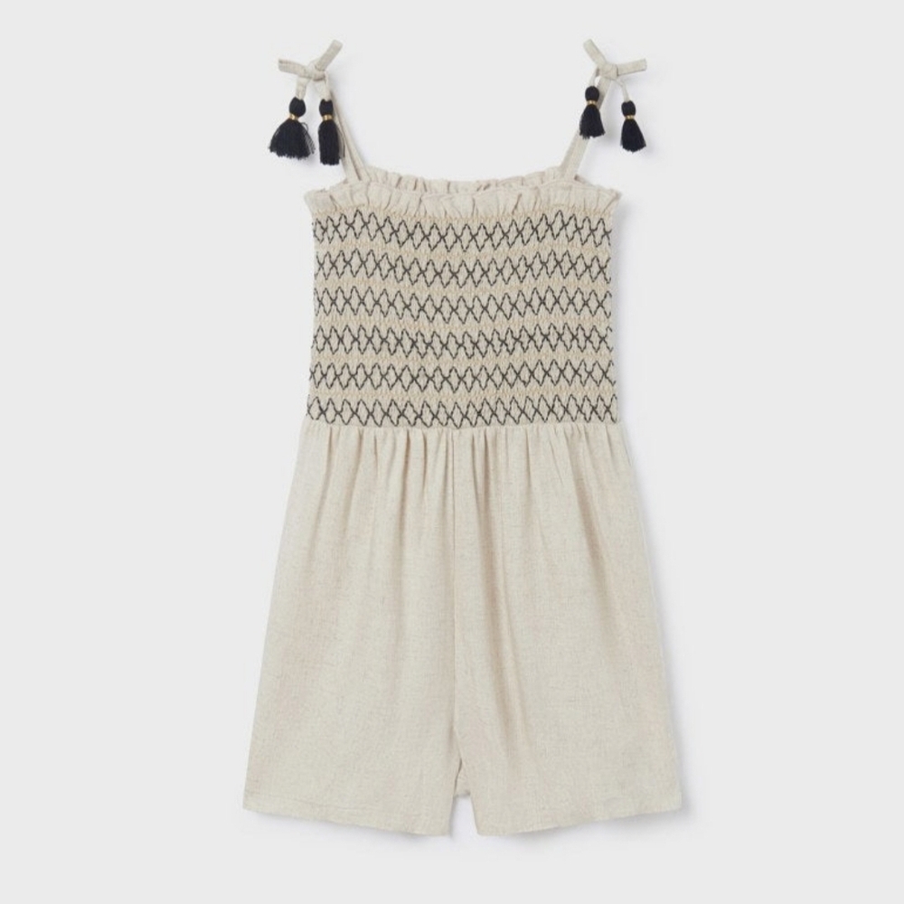 Kids Cream and Black Romper